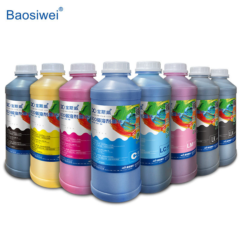 Baosiwei Eco Solvent Ink เหมาะสําหรับหัวพิมพ์ต่าง ๆ / 8 สี