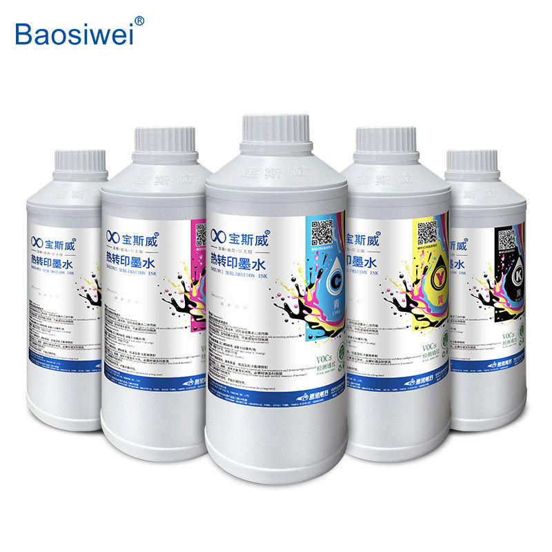 Baosiwei CMYK สีถ่ายส่งความร้อน C, M, Y, K 1000 ml สําหรับการพิมพ์เรียบ