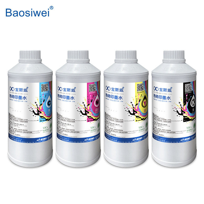 Baosiwei CMYK สีถ่ายส่งความร้อน C, M, Y, K 1000 ml สําหรับการพิมพ์เรียบ