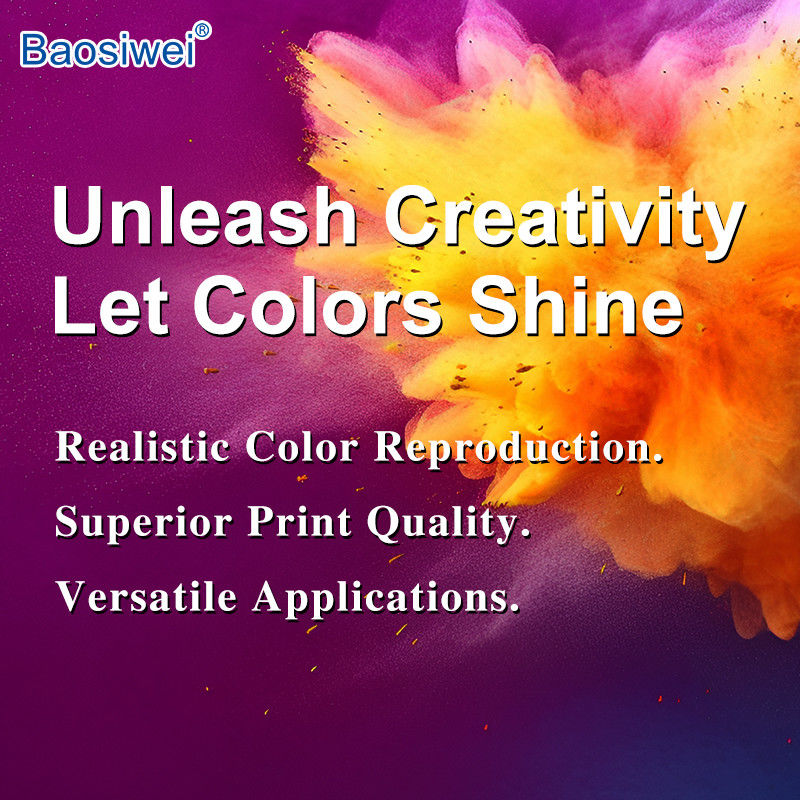 Baosiwei CMYK สีถ่ายส่งความร้อน C, M, Y, K 1000 ml สําหรับการพิมพ์เรียบ